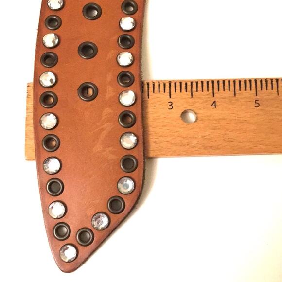 Boho Gap embellished leather studded belt size S main image 6
